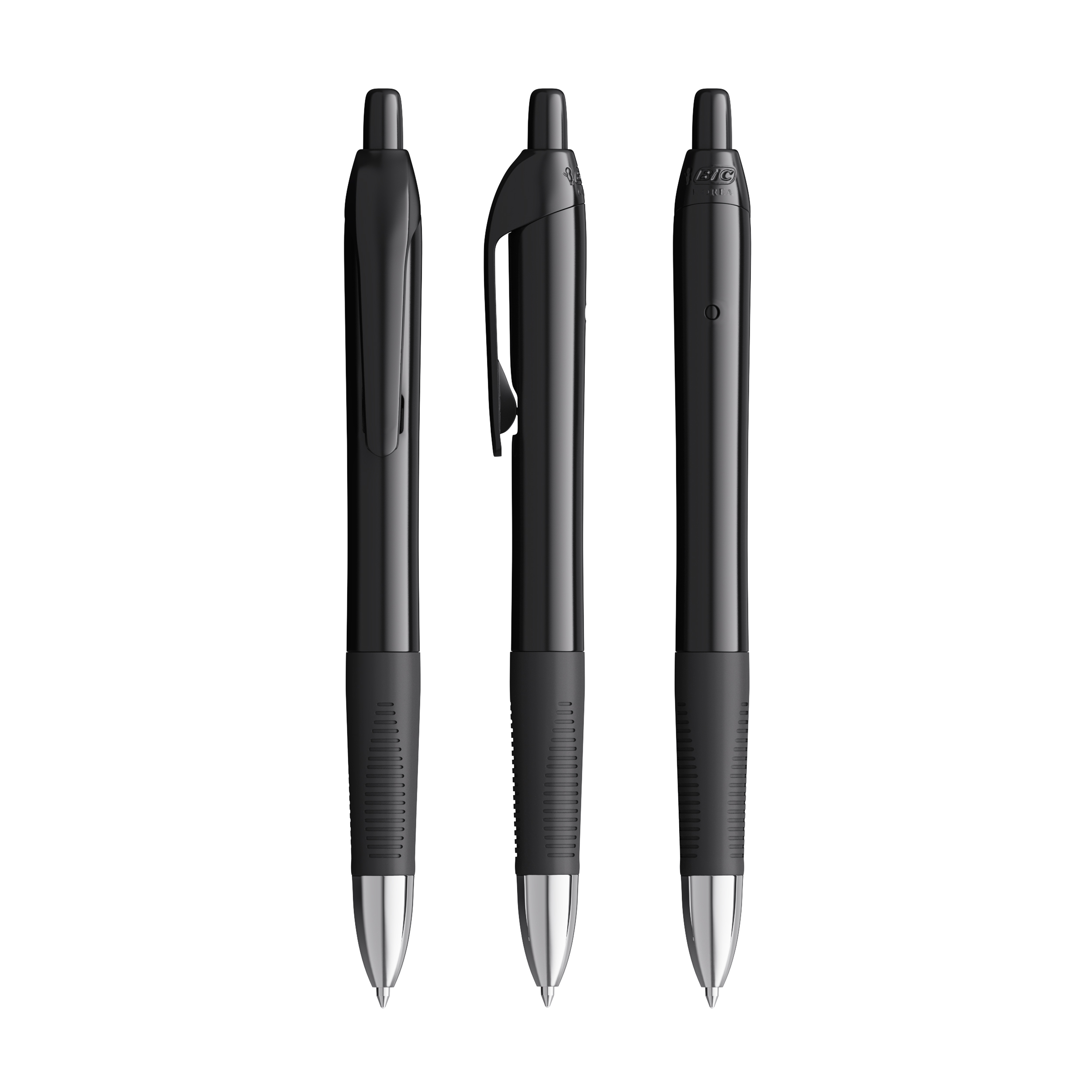 Stylo-bille publicitaire BIC® Intensity® Gel Clic Noir - Encre noire